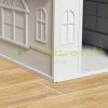 Dog house 65x75x63 cm dog house with tent roof weatherproof plastic gray