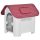 Dog house 59x75x66 cm waterproof outdoor dog house red-light gray plastic