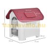 Dog house 59x75x66 cm waterproof outdoor dog house red-light gray plastic