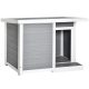 WPC dog house 102x70x73 cm grey-white