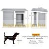 WPC dog house 102x70x73 cm grey-white