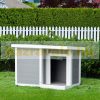 WPC dog house 102x70x73 cm grey-white