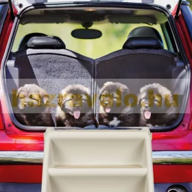   Összecsukható kutyalépcső szürke 49x39x61 cm 4 lépcsőfok