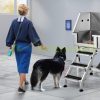 Dog cosmetic tub 863 mm stainless steel pet bathing dog washing station up to 100 kg with stairs, left door