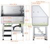 Dog cosmetic tub 965 mm stainless steel pet bathing dog washing station up to 100 kg with stairs, left door