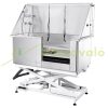 Dog cosmetic tub 1270 mm stainless steel adjustable height pet bathing dog washing station 150 kg