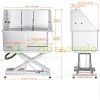 Dog cosmetic tub 1270 mm stainless steel adjustable height pet bathing dog washing station 150 kg