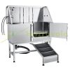 Dog cosmetic tub 1270 mm stainless steel pet bathing dog washing station up to 150 kg with ramp, right-hand door