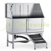 Dog cosmetic tub 1270 mm stainless steel pet bathing dog washing station up to 150 kg with ramp, right-hand door