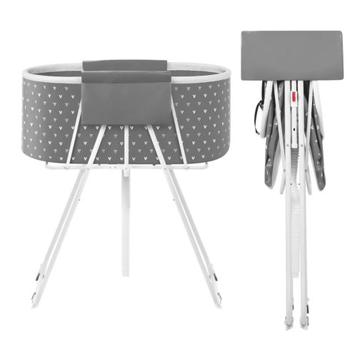 Hordozható kutyakozmetikai kád összecsukható, megemelt kutyafürdető kád kis- és közepes testű kutyák szürke színben