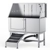 Dog cosmetic tub 1270 mm stainless steel adjustable height pet bathing dog washing station 150 kg