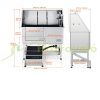 Dog cosmetic tub 1270 mm stainless steel adjustable height pet bathing dog washing station 150 kg