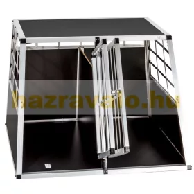 Kutya szállító autóba mobil autós ketrec hordozó kennel  97 x 90 x 69,5 cm