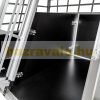 Dog transporter mobile car cage carrier kennel 97x90x69.5 cm vertical back wall