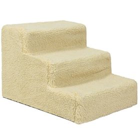   Kisállat, kutya lépcső 3 lépcsőfok, bézs színben, kanapé, ágy mellé