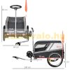 Dog transport bicycle trailer 130x64x92 cm bicycle trailer black and white