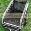 Dog transport bicycle trailer 130x64x92 cm bicycle trailer black and white