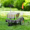 Dog transport bicycle trailer 130x64x92 cm bicycle trailer green-grey