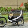 Dog transport bicycle trailer 130x73x90 cm bicycle trailer black and white