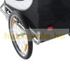Dog transport bicycle trailer 130x73x90 cm bicycle trailer black and white