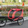 Dog transport bicycle trailer 130x73x90 cm bicycle trailer red and black