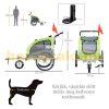 Dog transport bike trailer 2 in 1 running dog cart and bike trailer green-grey