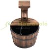 Garden decor fountain with barrel and metal tap garden fountain Ø27x37 cm decorative fountain