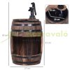 Garden decor fountain wooden garden fountain barrel style with flower stand Ø27x59 cm decorative fountain