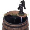 Garden decor fountain wooden garden fountain barrel style with flower stand Ø27x59 cm decorative fountain