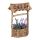 Garden decor well wooden well 43x25x18 cm rustic decorative well for the garden