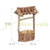 Garden decor well wooden well 43x25x18 cm rustic decorative well for the garden