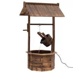 Kerti dekor kút tömör fa barna 68x57x118 cm díszkút 