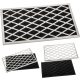 Doormat in an elegant design, stainless steel frame with brushes, square 60x40 diagonal grid