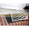 Doormat in an elegant design, stainless steel frame with brushes, square 60x40 diagonal grid