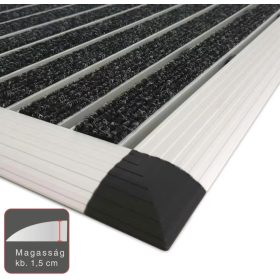   Alumínium keretes lábtörlő 40x60 cm robusztus, időjárásálló szürke lábtörlőszőnyeg