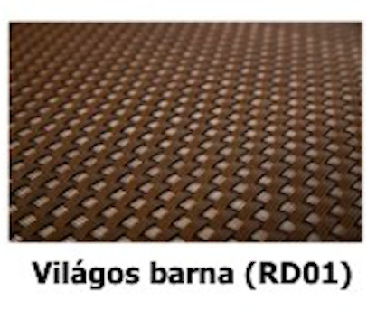 Polirattan self-watering flower box 50x50x43 cm light brown tile with irrigation system