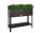 Polirattan self-watering planter box with stand 95x40x30 cm plant pot dark brown herb planter box