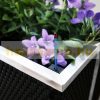 Polirattan self-watering flower box 50x50x43 cm anthracite tile with irrigation system