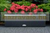 Polirattan self-watering flower box 95x39x43 cm anthracite tile with irrigation system