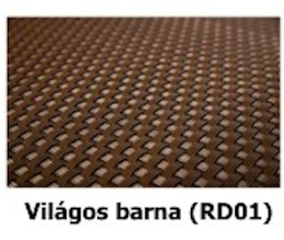 Polirattan virágtartó láda 98x25x34 cm növénytartó kaspó világosbarna