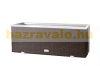 Polirattan flower box 108x39x43 cm plant pot dark brown 