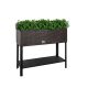 Polirattan flower box with stand 95x40x30 cm plant pot dark brown herb planting box