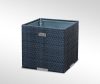 Polyrattan flower box 46x46x46 cm plant holder basket anthracite