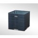 Polyrattan flower box 46x46x46 cm plant holder basket anthracite