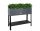 Polyrattan flower box with stand 95x40x30 cm plant holder kaspo anthracite herb planting box