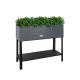 Polyrattan flower box with stand 95x40x30 cm plant holder kaspo anthracite herb planting box