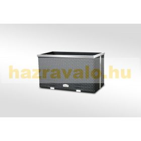   Polirattan virágtartó láda 70x38x40 cm növénytartó kaspó fekete