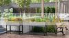 Polirattan flower box with stand 95x40x30 cm plant pot black herb planting box