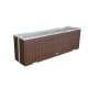 Polirattan flower box 150x39x50 cm plant holder two-tone brown 