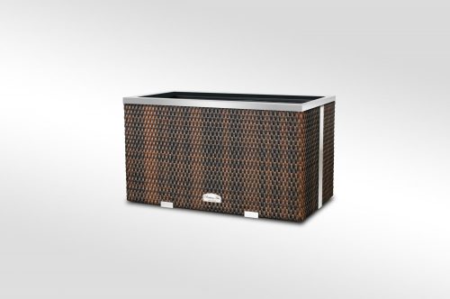 Polyrattan flower box 70x38x40 cm plant pot two-tone brown